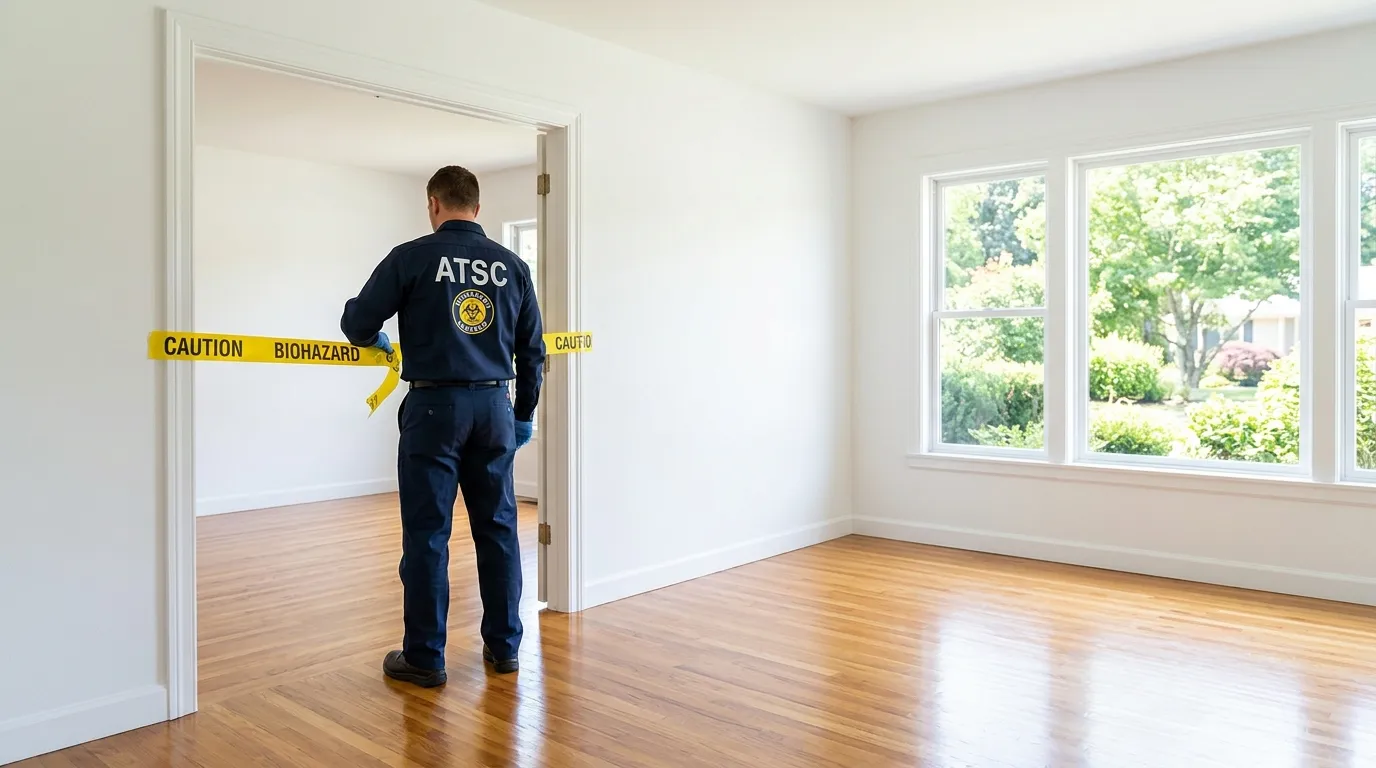 Certified biohazard cleanup crew performing Crime Scene Cleanup in Colusa
